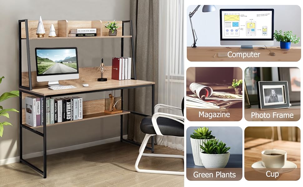 desk with hutch