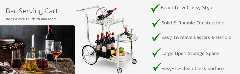 Rolling Bar Cart
