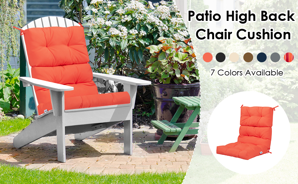 Patio High Back Chair Cushion