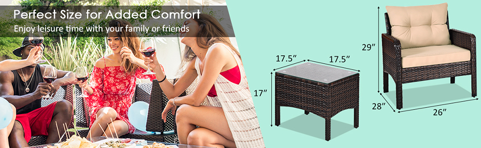 patio sofa set with coffee table
