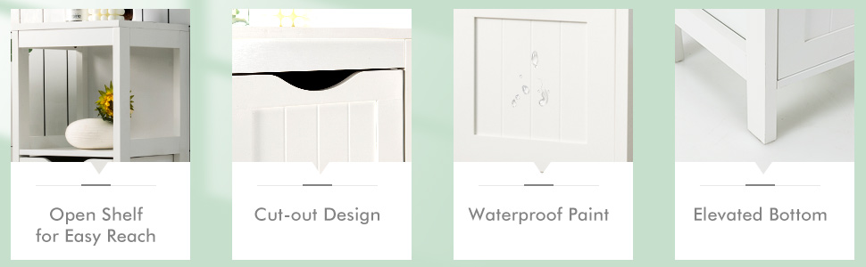 Bathroom Floor Cabinet with 2 Drawers
