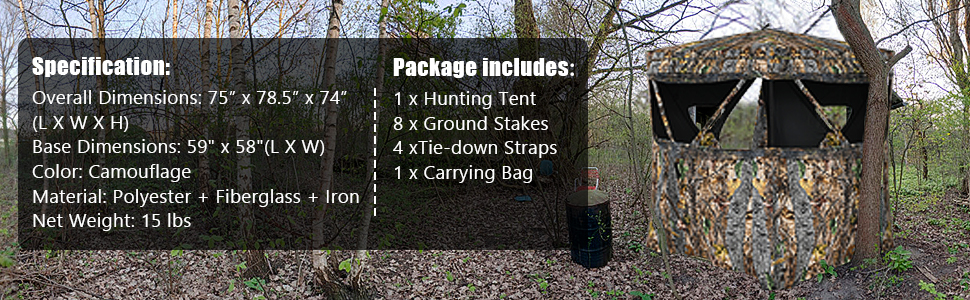 see through hunting tent