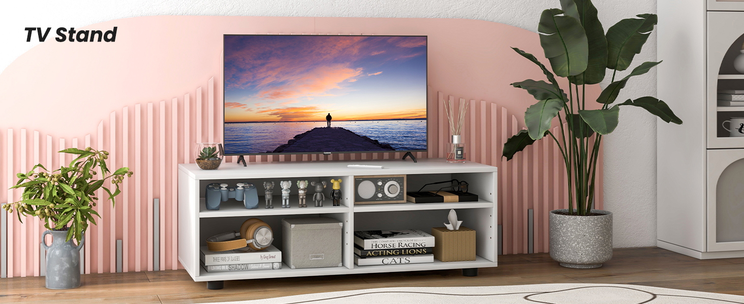 White Wood Entertainment Center