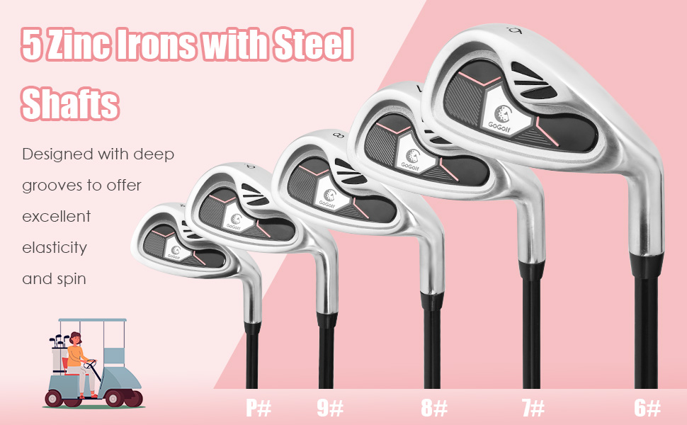 golf clubs set pink