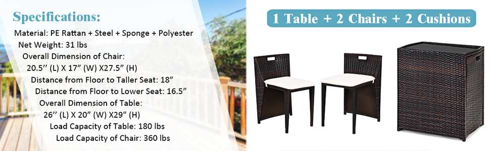 wicker dining set