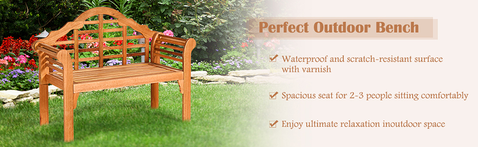 wood bench for large people