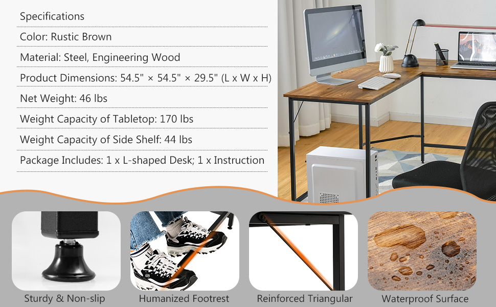 l shaped computer desk