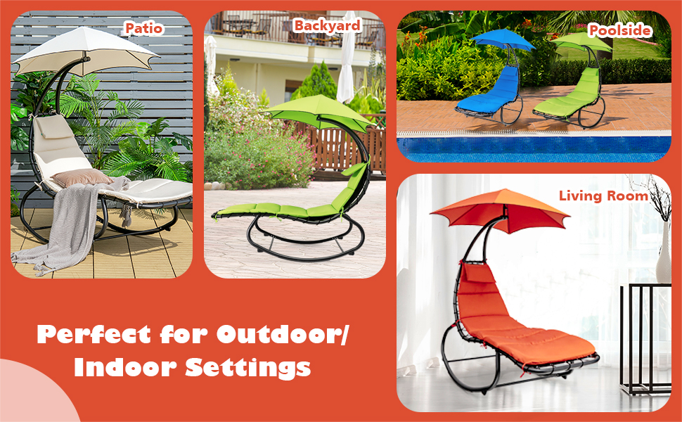 Hanging Curved Chaise Lounger