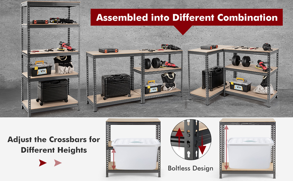 5-Tier Steel Storage Shelves