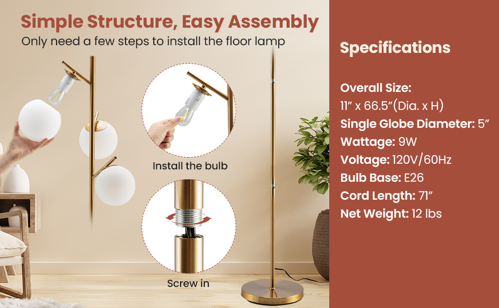 Tall Standing Light for Living Room