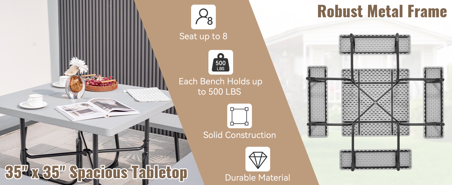 outdoor picnic table