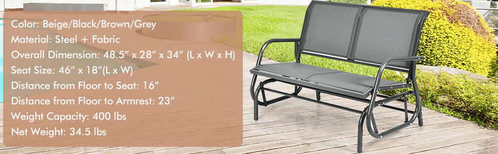 2-Person Patio Glider -