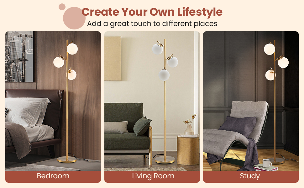 3-Globe Floor Lamp