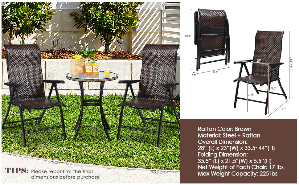 foldable wicker chairs