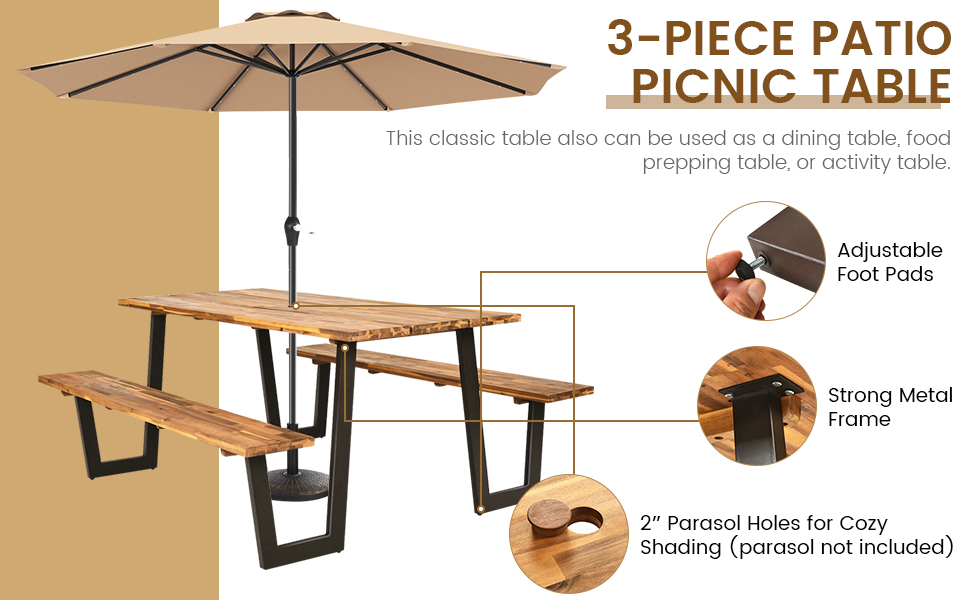 Wood Picnic Table