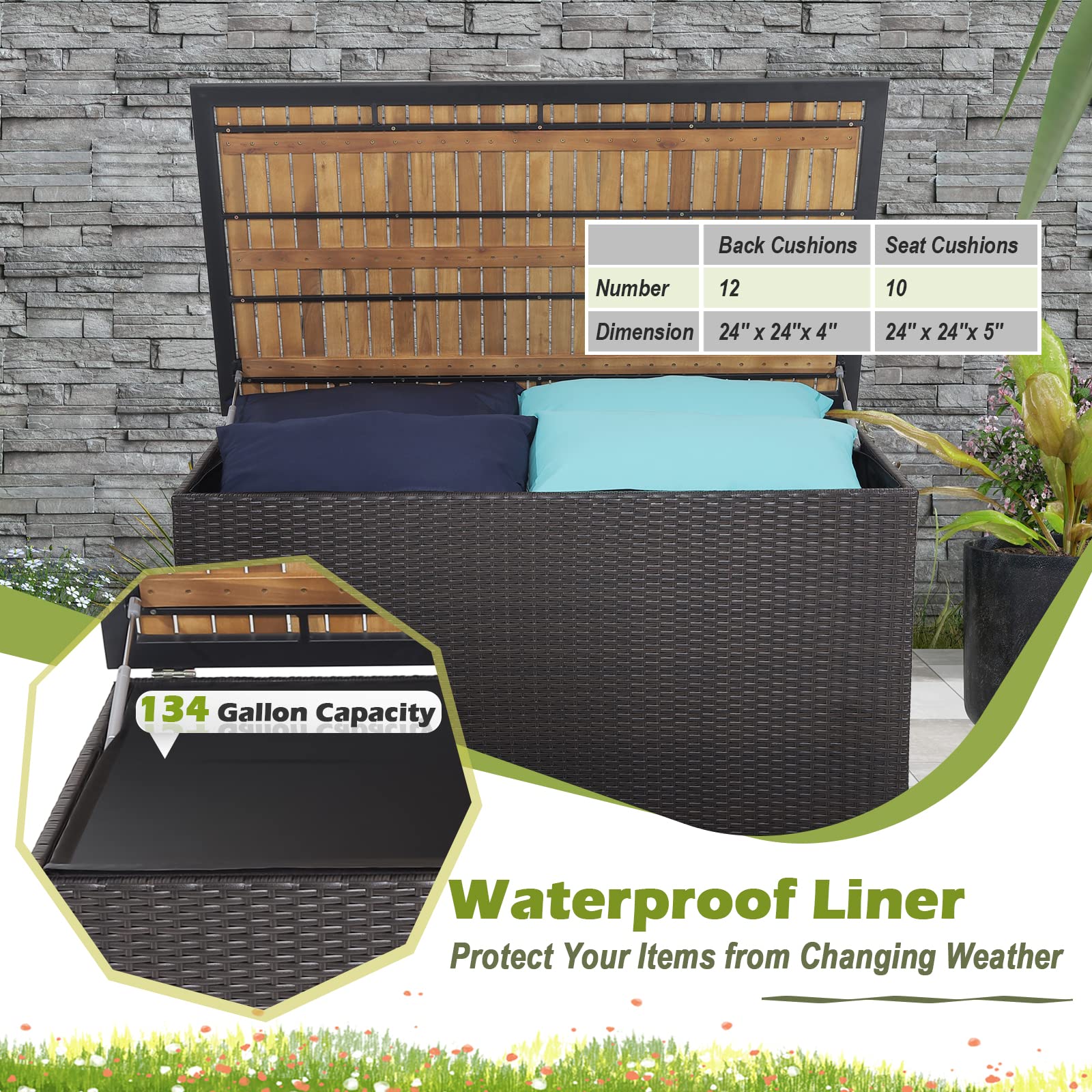 134 Gallon Outdoor Storage Box