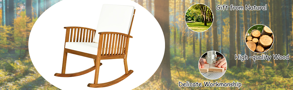 wooden rocking chair