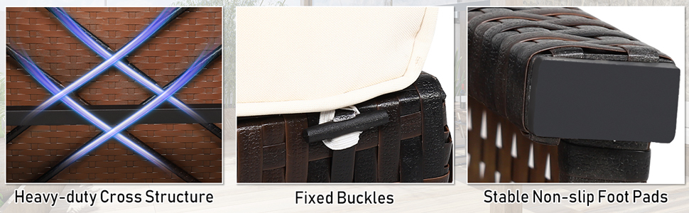 outdoor wicker foot rest
