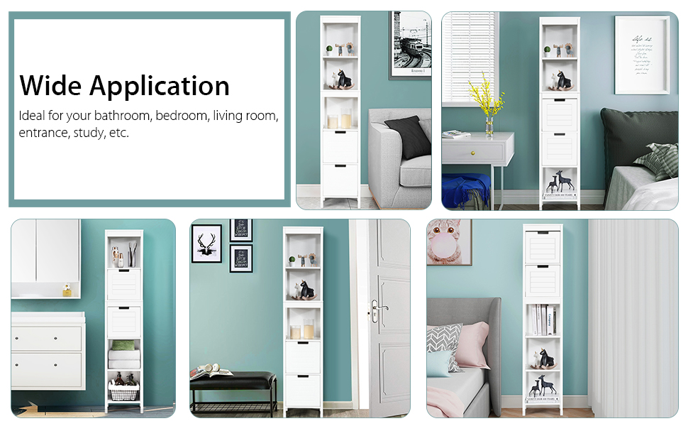 tall bathroom storage cabinet
