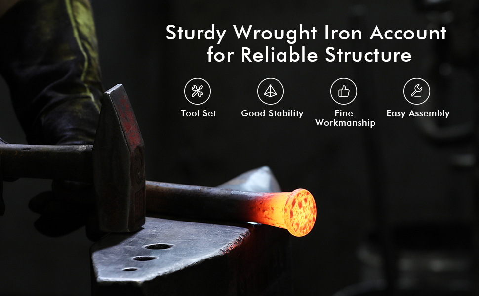 iron fireplace tool set