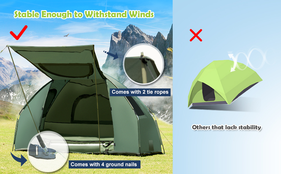 camping tent with cot
