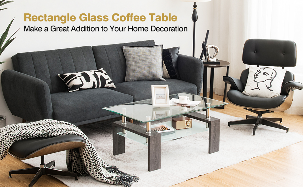 Rectangle Glass Coffee Table