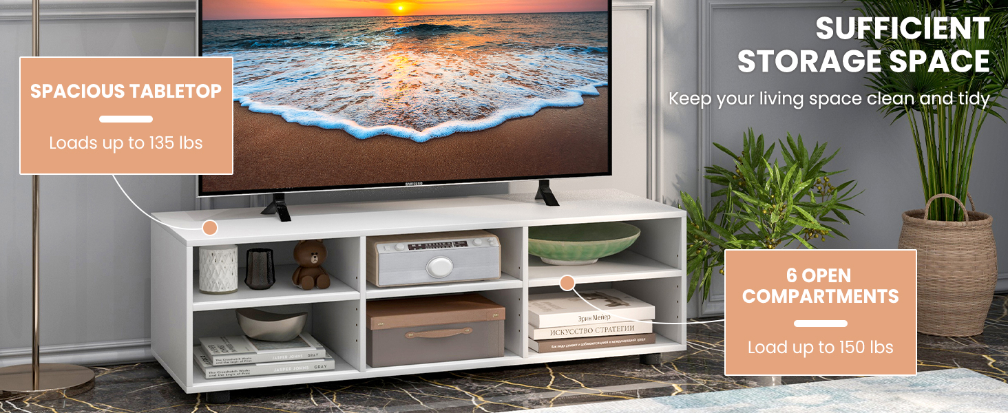 6 Cubby TV Stand
