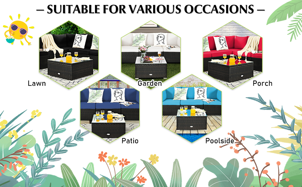 outdoor furniture set quick dry