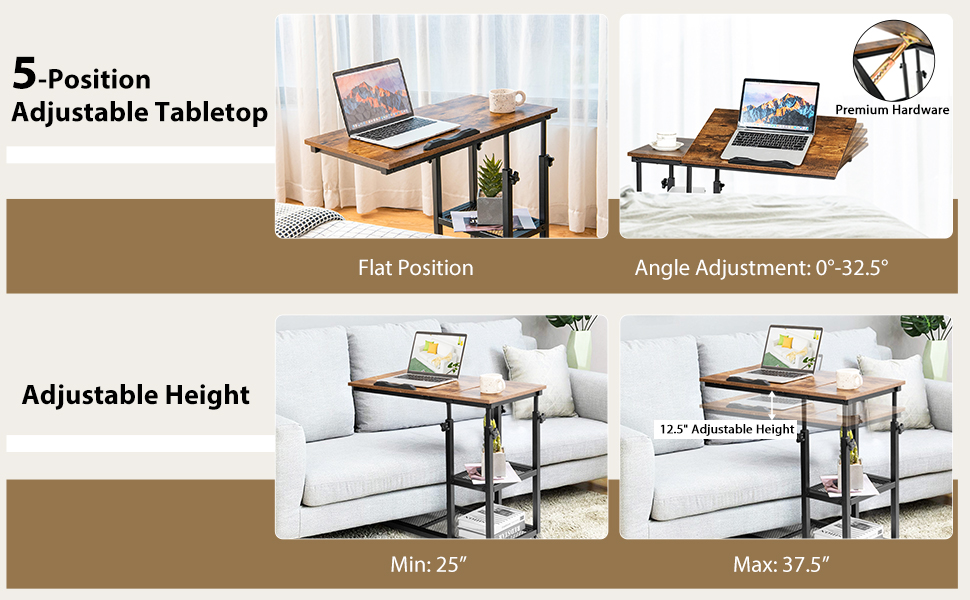 c shaped end table