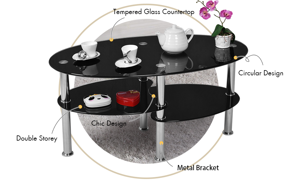 glass coffee table