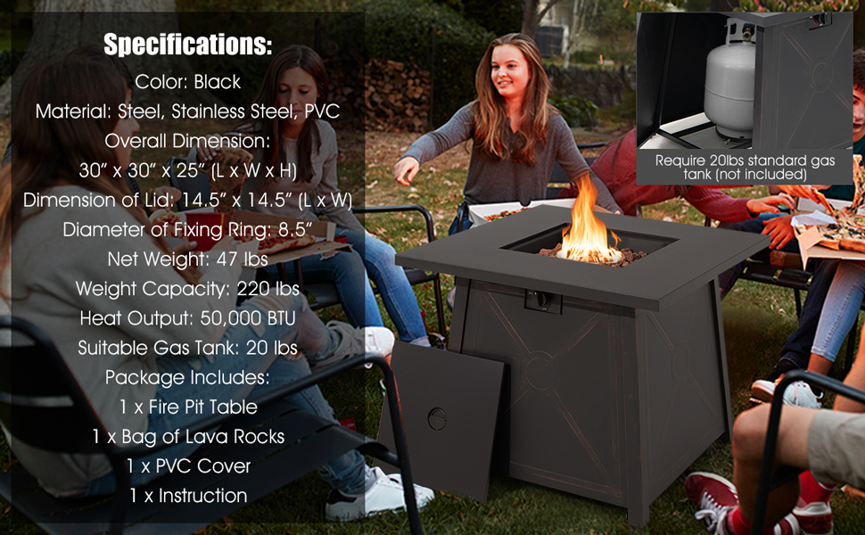 Propane Gas Fire Table