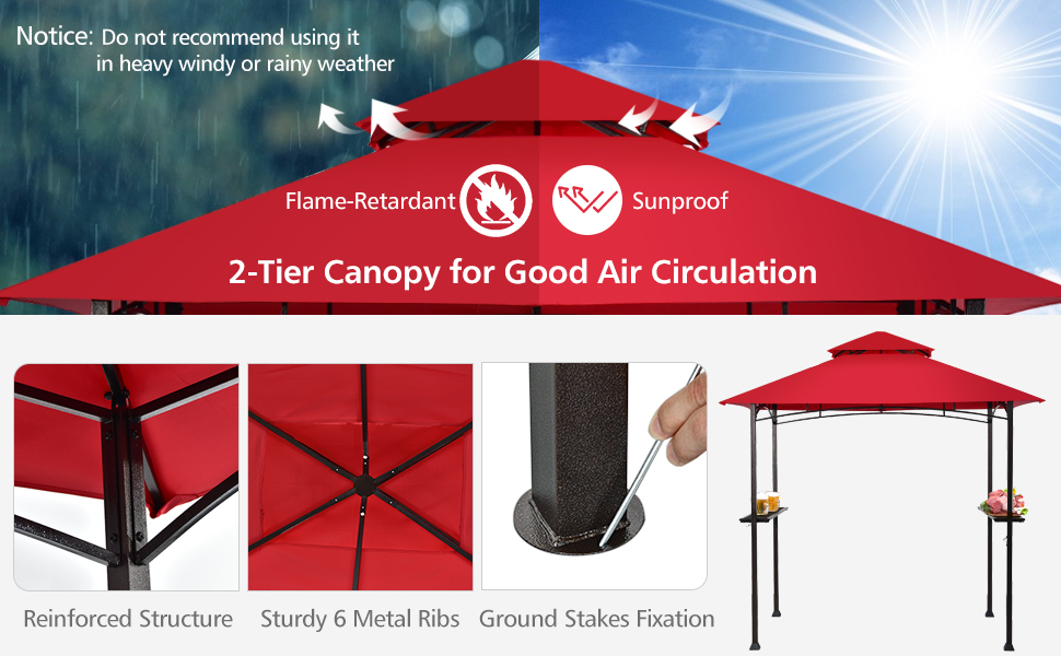 Barbecue Grill Gazebo Shelter