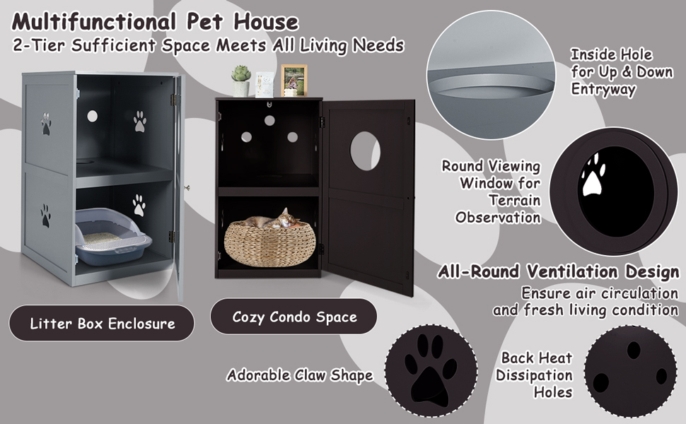 Cat Litter Box Furniture Hidden for Large Cat