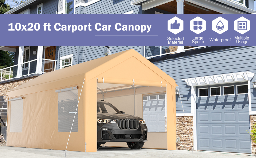 10x20 Ft Heavy Duty Carport