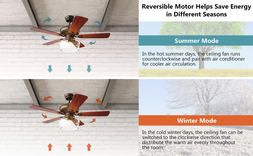 Vintage Ceiling Fan with Light