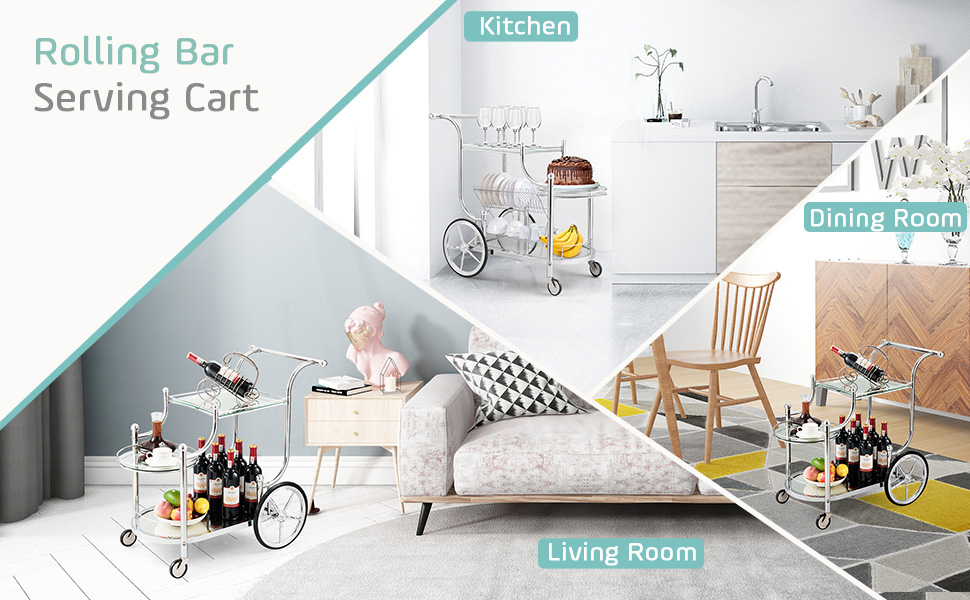 Rolling Bar Cart