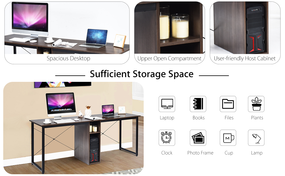 double computer desk