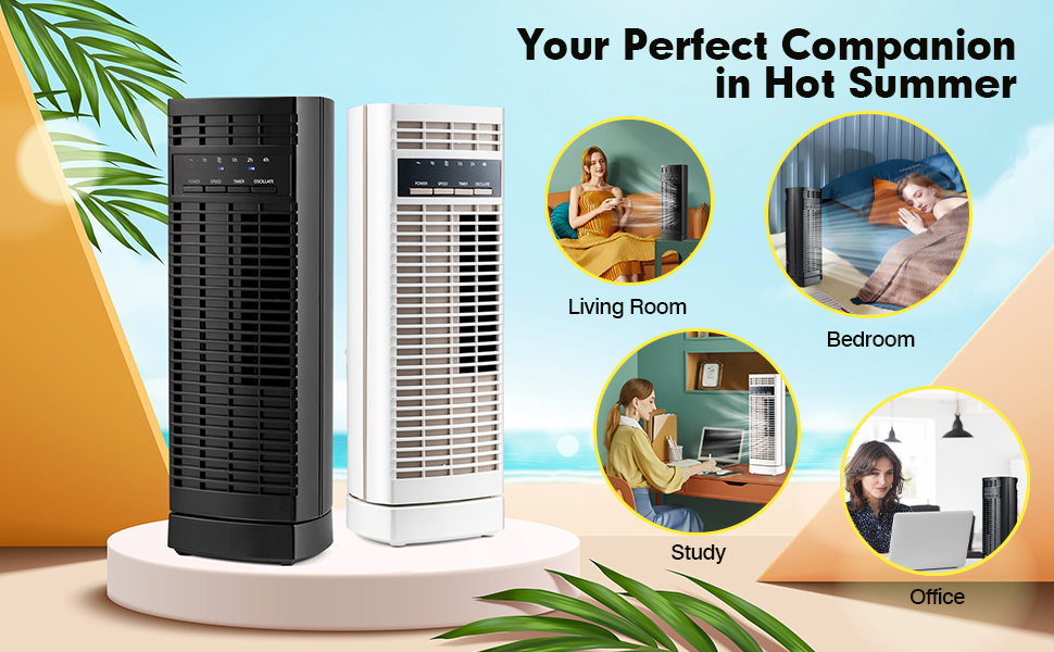 Oscillating Small Tower Fan