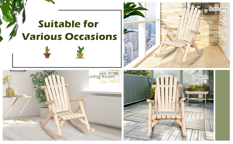 Outdoor Wood Porch Rocker