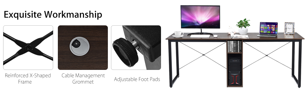 2 person double computer desk