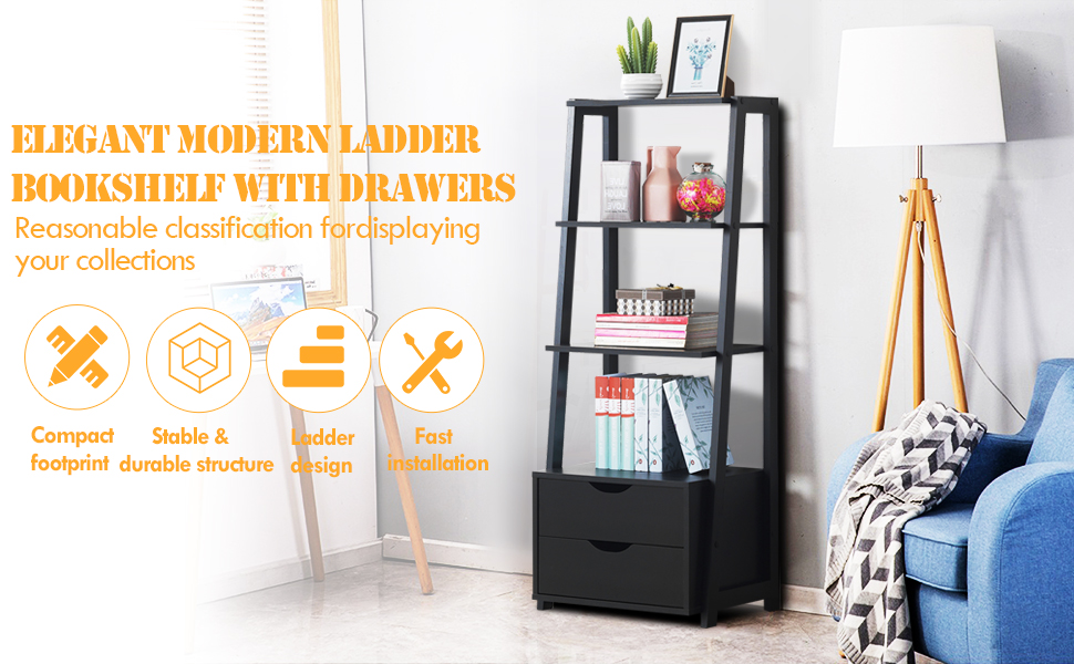ladder shelf bookcase