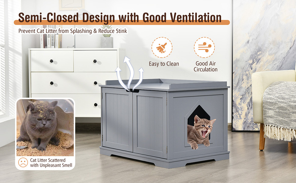 Cat Washroom Storage Bench