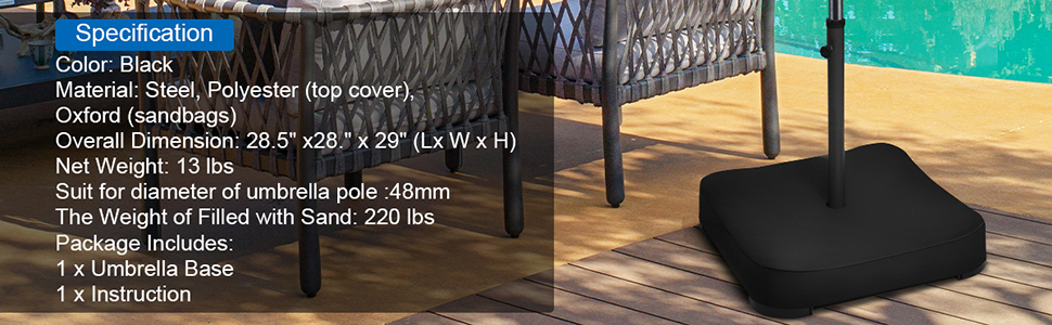 sandbags for patio umbrella